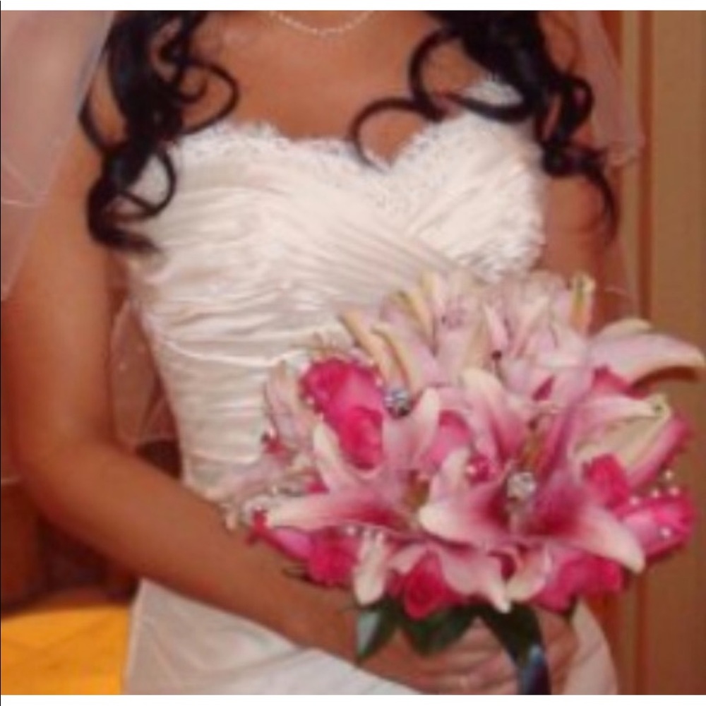 Paloma Blanca Natural Silk Wedding Dress